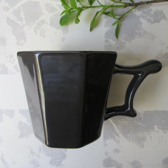 Starbucks 2013 Gunmetal Gray Octagon Ceramic Coffee Tea Mug - Picture 5 of 13